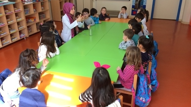 Güneşli Okyanus Koleji Okul Öncesi Balıklar Sınıfı Fen Ve Doğa Etkinliğinde