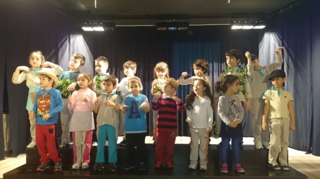 Güneşli Okyanus Koleji Okul Öncesi Gezegenler Grubu Prova Yapıyor