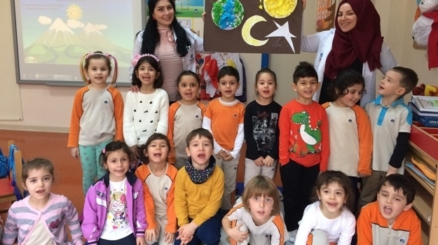 Güneşli Okyanus Koleji Okul Öncesi Gökkuşağı Grubu Bilingual Dersinde