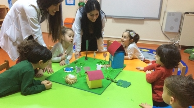 Güneşli Okyanus Koleji Okul Öncesi Rüzgarlar Grubu Bilingual Dersinde