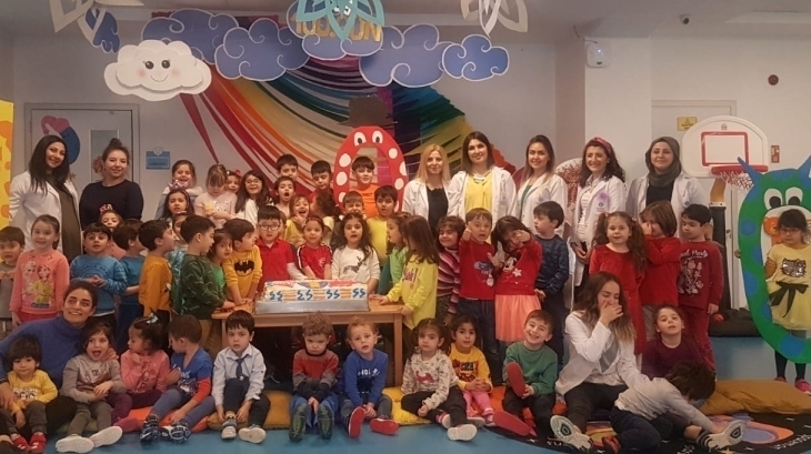 İncek Okyanus Koleji Okul Öncesi Öğrencileri " Okulumda 100. Gün" Etkinliği ile Kutlama Yaptılar.