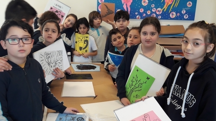 Ortaokul Kademesinde Linol Baskı Çalışması