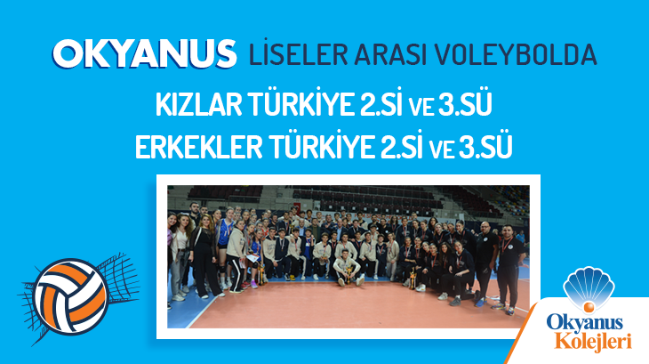 Liseler Arası Voleybol Türkiye Şampiyonasında Öğrencilerimiz Kupayla Döndü