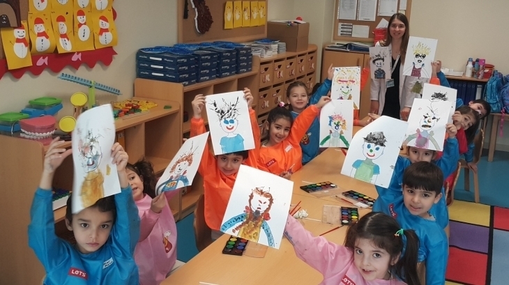 Mavişehir Okyanus Koleji Okul Öncesi Balıklar Grubu Sanat Etkinliğinde