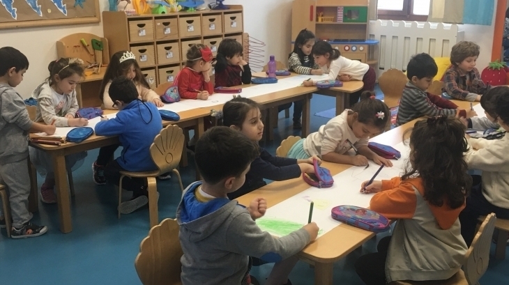 Mimarsinan Okyanus Koleji Okul Öncesi Yunuslar Grubu Sanat Etkinliğinde