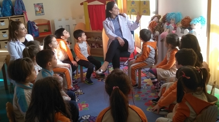 Nilüfer Okyanus Koleji Okul Öncesi Yıldızlar Grubu İngilizce Bilingual Dersinde