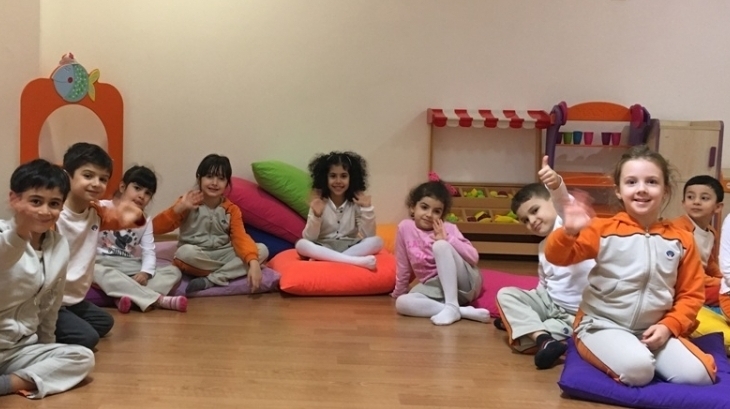 Okul Öncesi Güneş Grubu Öğrencileri Oyun Saatinde
