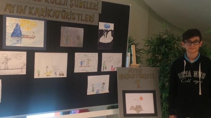 Okyanus Koleji Genelinde Düzenlenen "Ayın Karikatüristi" Yarışmasının Birincisi Belli Oldu