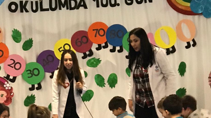 Okyanus Koleji Öğrencileri Okulumda 100.Günüm Etkinliğinde