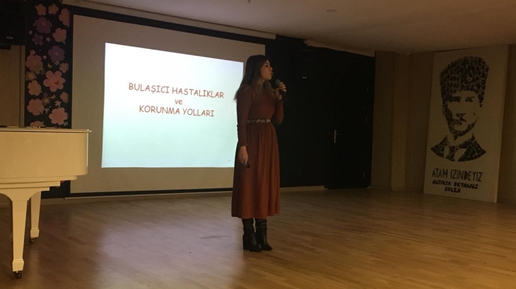 Ortaokul Öğrencilerine ‘Bulaşıcı Hastalıklardan Korunmanın Yolları’ Hakkında Bilgilendirme Yaptık
