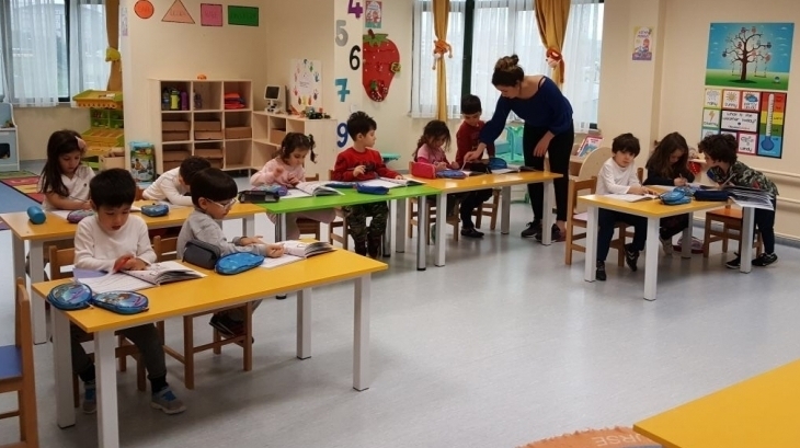Sancaktepe Okyanus Koleji Okul Öncesi Balıklar Grubu Öğrencileri Okuma Yazmaya Hazırlık Etkinliğinde