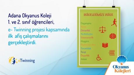 Adana Okyanus Koleji e-Twinning Afiş Çalışmalarını Gerçekleştirdi