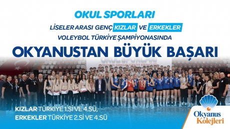 Okul Sporları Voleybol Türkiye Şampiyonasında Okyanus'tan Büyük Başarı