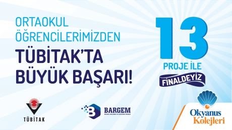 ORTAOKUL ÖĞRENCİLERİMİZ 13 PROJE İLE TÜBİTAK BÖLGE FİNALLERİNDE