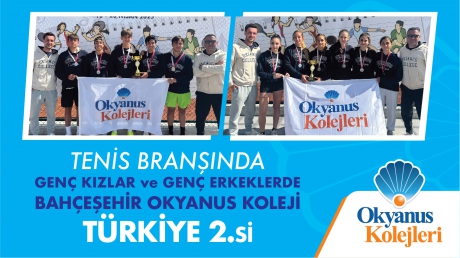 Tenis Branşında Bahçeşehir Okyanus Koleji Türkiye 2.si